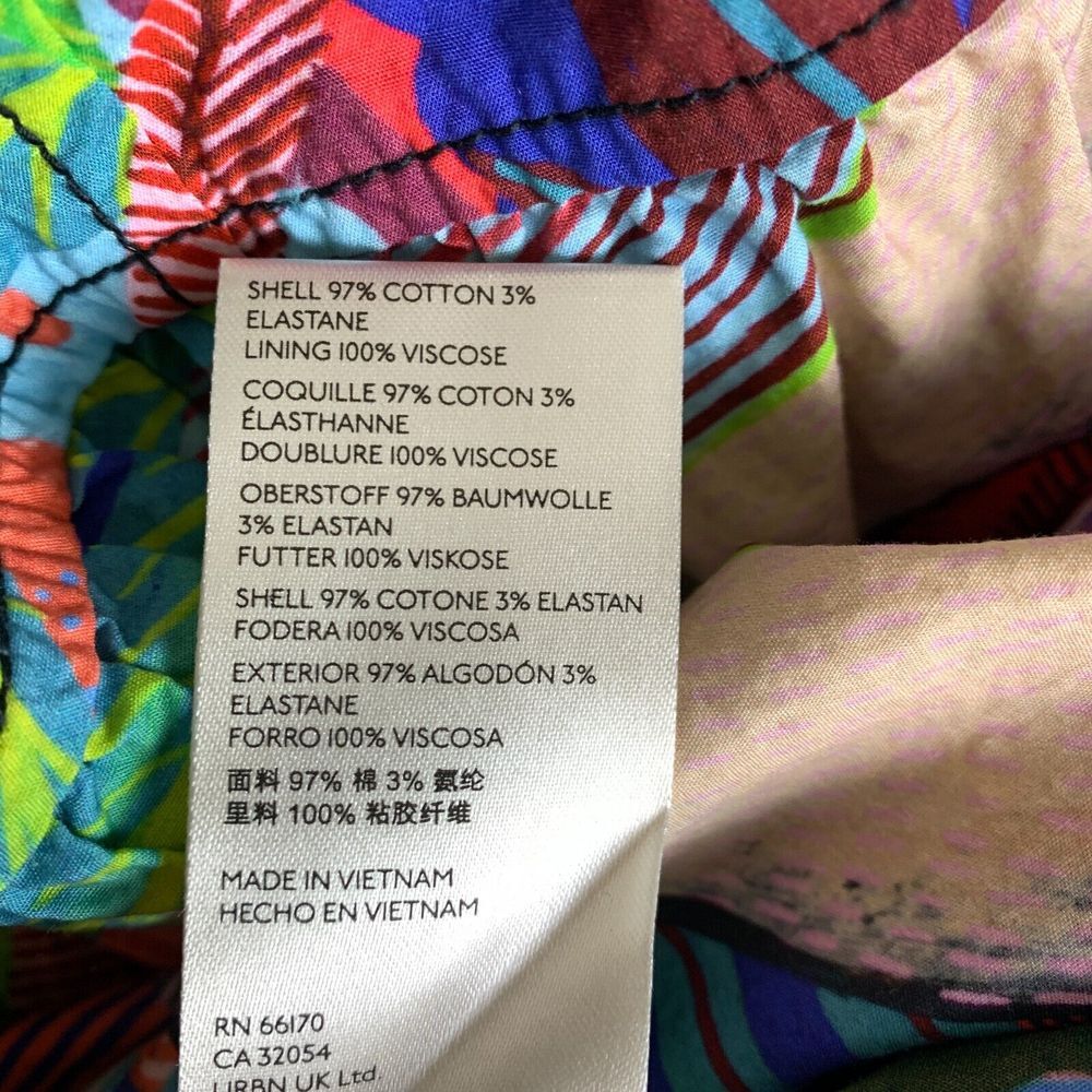 NWT Anthropologie Multicolor Tropical Print Mini Dress - Picture 10 of 16